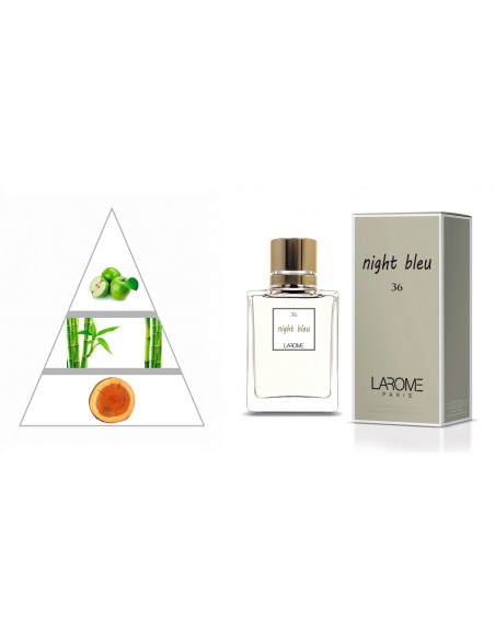 NIGHT BLEU by LAROME (36F) Parfum Femme - Pyramide olfactive